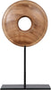 Wood Disc Sculpture on Stand