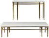 Malvern Coffee Table and Console with Brushed Gold Legs