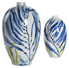 Blue Leaf Small Neck Vase