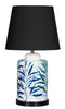 Feathered Blue Tall Lamp